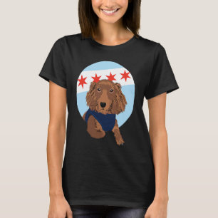 Chicago Flag Dachshund  1 T-Shirt