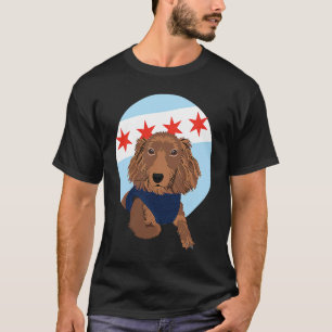 Chicago Flag Dachshund  1 T-Shirt