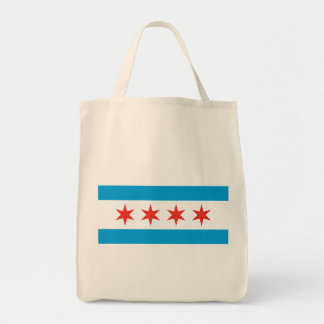 Chicago Flag Grocery Tote Bag