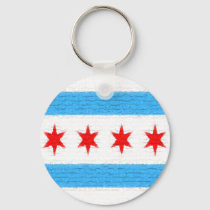 Chicago Flag Keychain