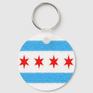 Chicago Flag Keychain