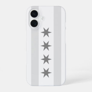 Chicago Flag Noir iPhone 16 Case
