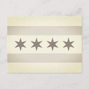 Chicago Flag Noir Postcard