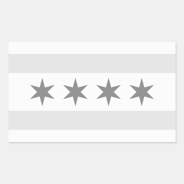 Chicago Flag Noir Sticker (Front)