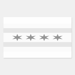 Chicago Flag Noir Sticker