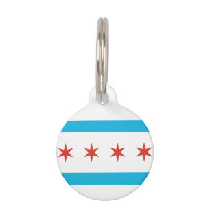 Chicago Flag Pet Tag