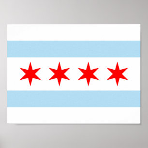 Chicago Flag Poster