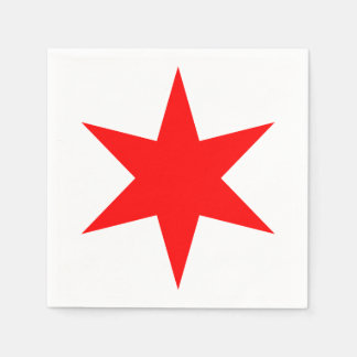 Chicago Flag Red 6-Pointed Star Napkin