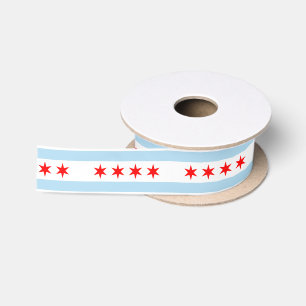Chicago Flag Satin Ribbon