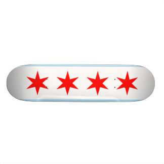 Chicago Flag Skateboard Deck