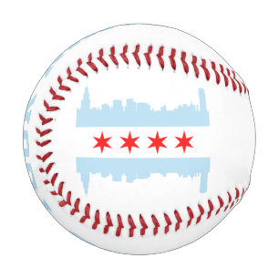 Chicago Flag Skyline Baseball