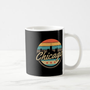 Chicago Flag Skyline Vintage Illinois Usa Souvenir Coffee Mug