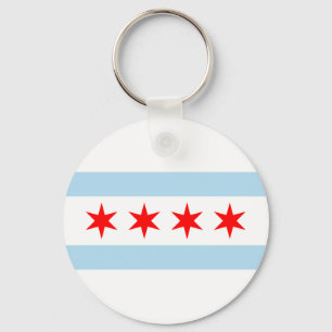 Chicago Flag Souvenir Keychain