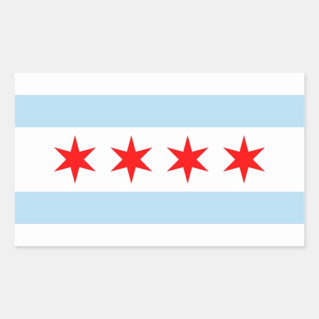 Chicago Flag Sticker (Front)