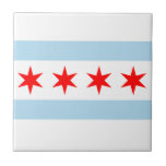 Chicago Flag Tile Coaster<br><div class="desc">Chicago Flag Tile Coaster</div>