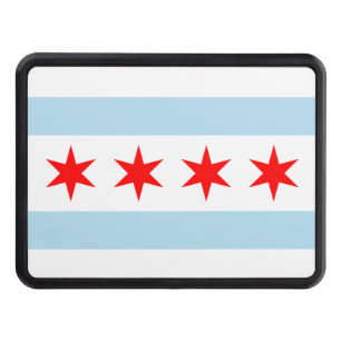 Chicago Flag Trailer Hitch Cover