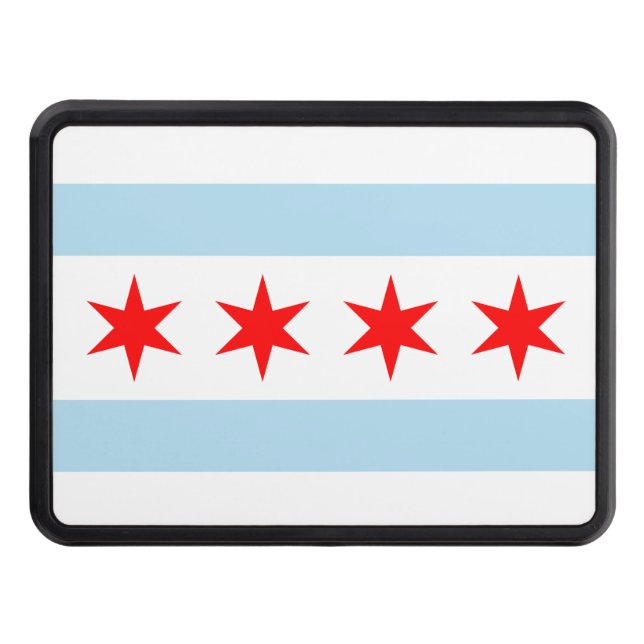 Chicago Flag Trailer Hitch Cover (Front)