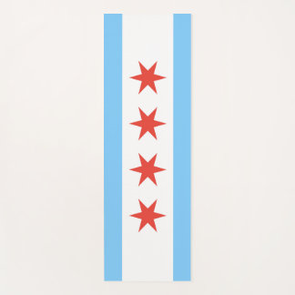 Chicago Flag Yoga Mat