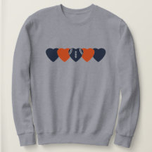 Chicago Football Fan Heart Dark