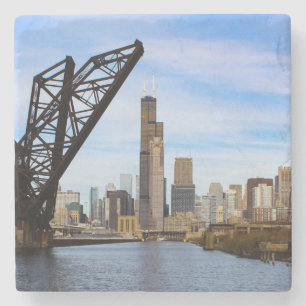 Chicago from the River Stone Coaster