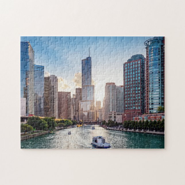 Chicago Getaways City of Midwest Chicago Skyline P Jigsaw Puzzle (Horizontal)