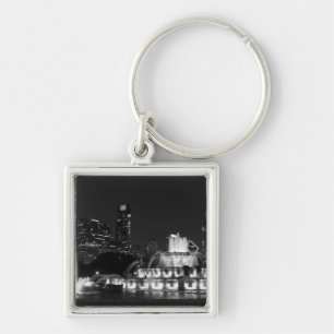 Chicago Grant Park Grayscale Keychain