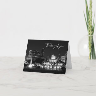 Chicago Grant Park Grayscale Thinking Of You Card