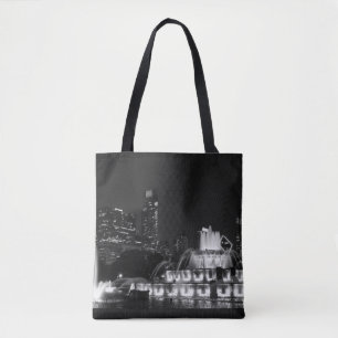 Chicago Grant Park Grayscale Tote Bag