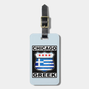 Chicago Greek American Luggage Tag Template