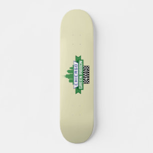 Chicago Green Ribbon Taxi Logo - Fan Art Skateboard
