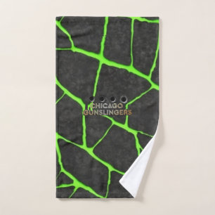 Chicago Gunslingers skyline bullet stars Hand Towel