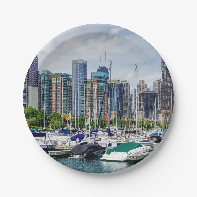 Chicago Harbour Paper Plate (Front)