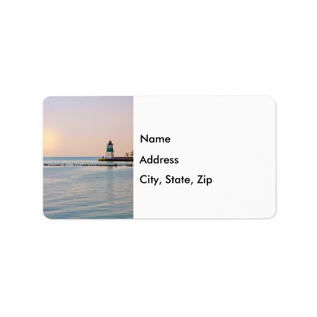 Chicago Harbour Southeast Lighthouse Address Label (Front)