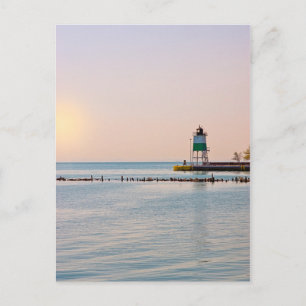 Chicago Harbour Southeast Lighthouse Postcard