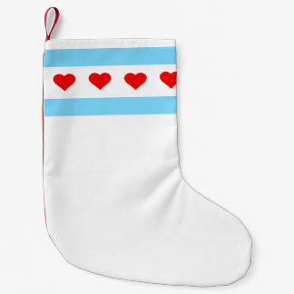 Chicago Heart Flag Christmas Stocking