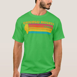 Chicago Heights Illinois Vintage Distressed Souven T-Shirt