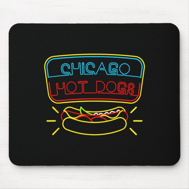 Chicago hot dogs &amp; bbq condiments  mouse pad (Front)