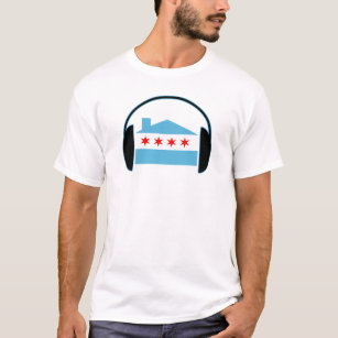 Chicago House Flag Headphones T-Shirt