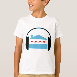 Chicago House Flag Headphones T-Shirt