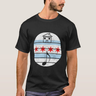 Chicago House Music Vintage Illinois Dj Raver Chic T-Shirt