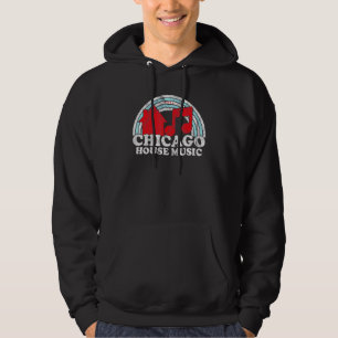 Chicago House Music - Vintage Rainbow Edm Dj Rave Hoodie