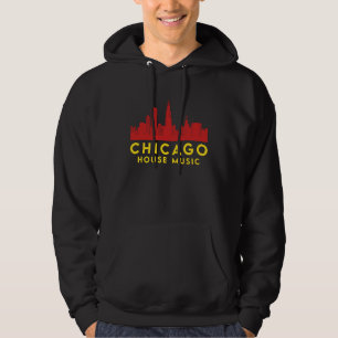 Chicago House Music Vinyl Dj Raver Flag Skyline Ap Hoodie