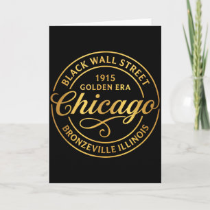 Chicago Il Bronzeville Black Wall Street Golden Er Card