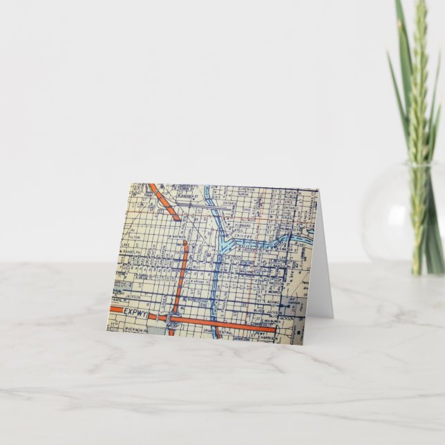 Chicago, IL Carte Vintage (Devant)
