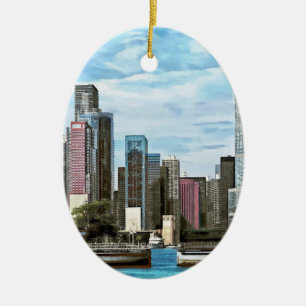 Chicago IL - Chicago Harbour Lock Ceramic Ornament