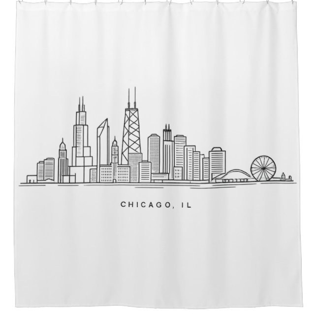 Chicago IL Cityscape Illustration (Front)