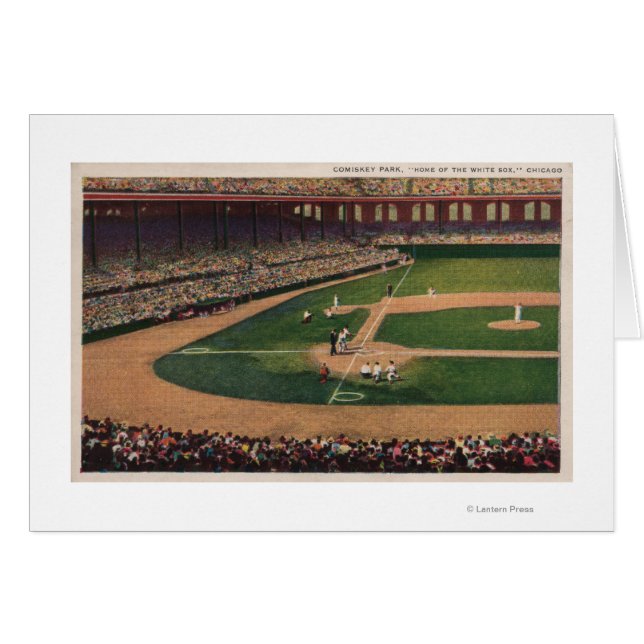 Chicago, IL - Comiskey Park, Home Plate, Basebal (Devant horizontal)