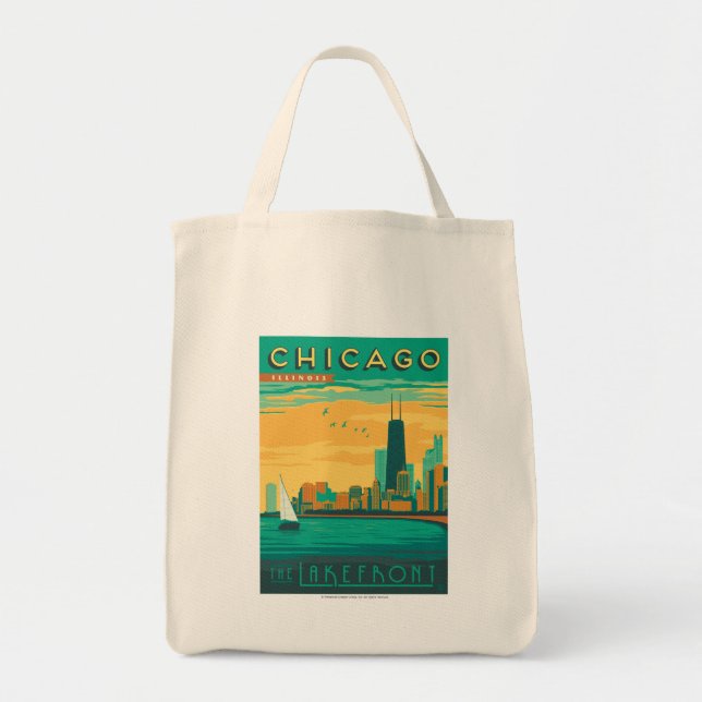 Chicago, IL - Enjoy the Lakefront Tote Bag (Front)