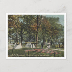 Chicago IL, Garfield Park, Cannons, 1910 Postcard