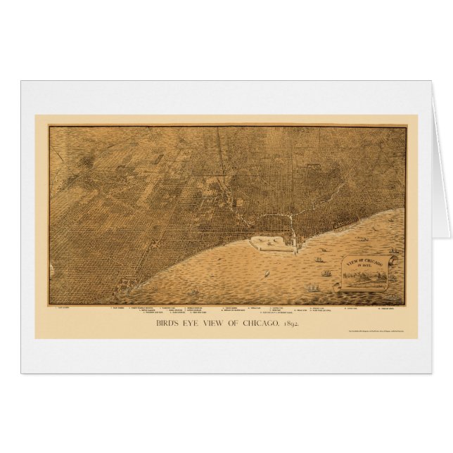 Chicago, IL Panoramic Map - 1892a (Front Horizontal)